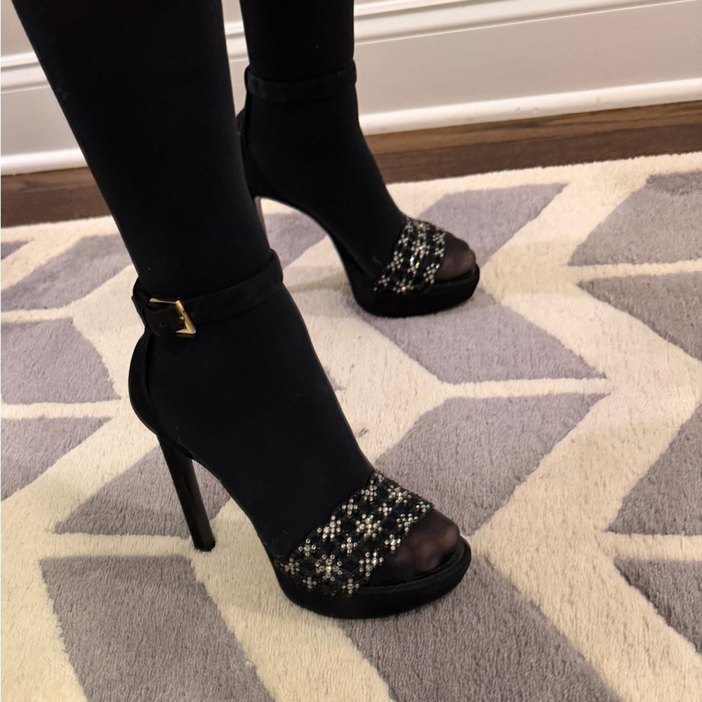 Louis Vuitton Black high heel stunning sandals - Size 38 - Picture 6 of 6